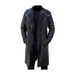 Men’s Black Blade Leather Duster