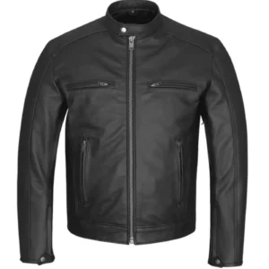 Men’s Black Motorcycle Leather Jacket