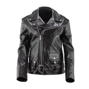 Men’s Black Slim Fit Double Rider Leather Jacket