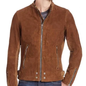 Men’s Brown Suede Real Leather Jacket