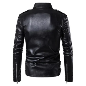 Men’s Relic Black Biker Leather Jacket