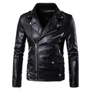 Men’s Relic Black Biker Leather Jacket