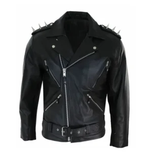 Men’s Spike Hide Original Cross Zip Leather Jacket