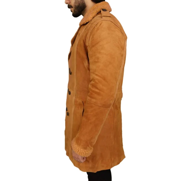 Mens-Brown-Shearling-Sheepskin-Leather-Pea-Coat-4