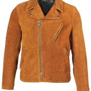 Men’s Cowhide Motorcycle Suede Leather Jacket