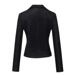 Women’s Black Suede Moto Jacket