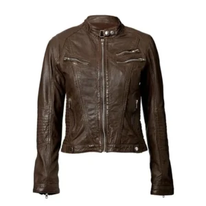 Women’s Brown Goatskin Leather Jacket