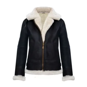 Women’s Sheepskin Aviator Leather Jacket