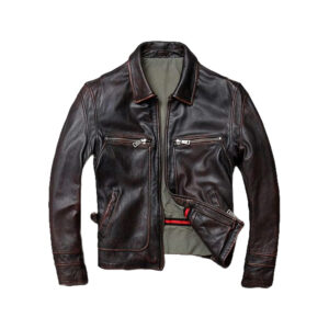 Men’s Black Vintage Cowhide Leather Jacket