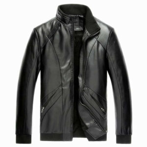 Men’s Black Winter Leather Blazer Jacket