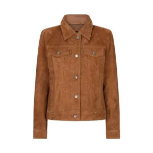 Men’s Brown Cigar Suede Leather Jacket