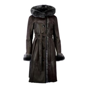 Women’s Brown Sheepskin Leather Coat