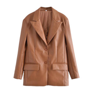 Women’s Leather Blazer Jacket