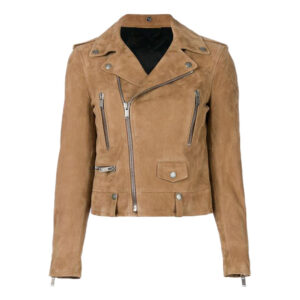 Women’s Motorcycle Tobacco Suede Leather Jacket