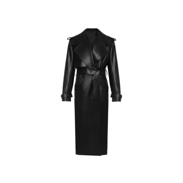 58-WOMEN-BLACK-DOUBLE-BREASTED-BELTED-LEATHER-COAT