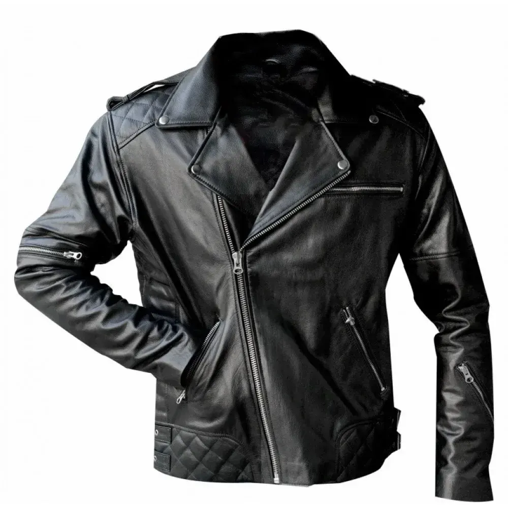 9-MEN-BLACK-BIKER-GOATSKIN-LEATHER-JACKET