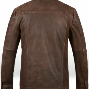 Men’s Brown Lambskin Biker Leather Jacket