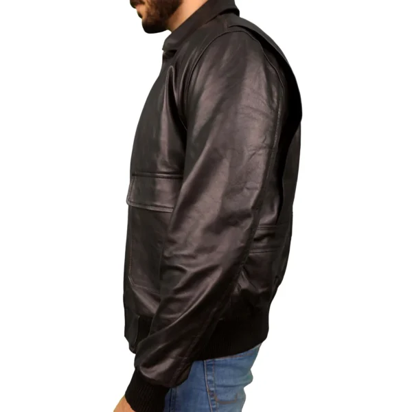 Mens-Black-A2-Aviator-Retro-Leather-Jacket-3