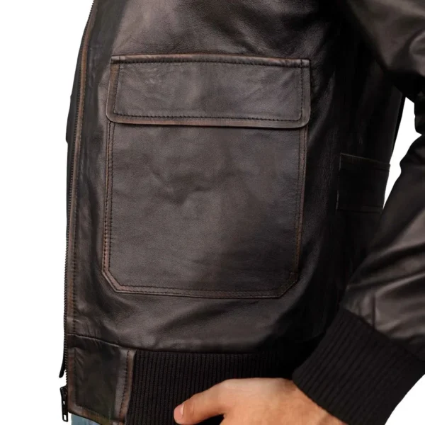 Mens-Black-A2-Aviator-Retro-Leather-Jacket-4