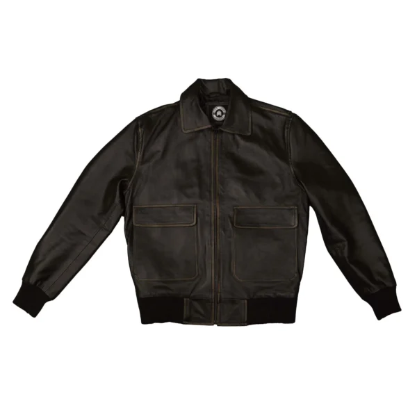 Mens-Black-A2-Aviator-Retro-Leather-Jacket-5