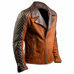 Men’s Stylish Cafe Racer Brown Leather Jacket