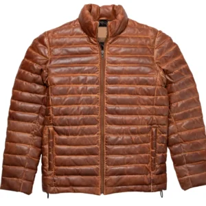 Men’s Lambskin Puffer Leather Jacket