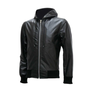 Men’s Hooded Lambskin Leather Jacket